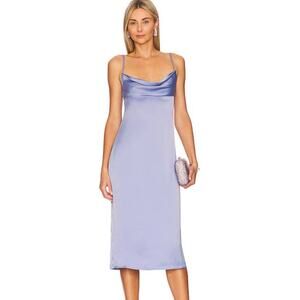 WeWoreWhat Cowl Midi Dress in Slate Blue Size 4 New